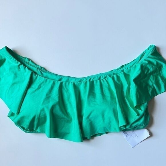 New Trina Turk Ruffle Off The Shoulder Bandeau Top swimsuit, swimwear Sz 10 - Picture 6 of 9